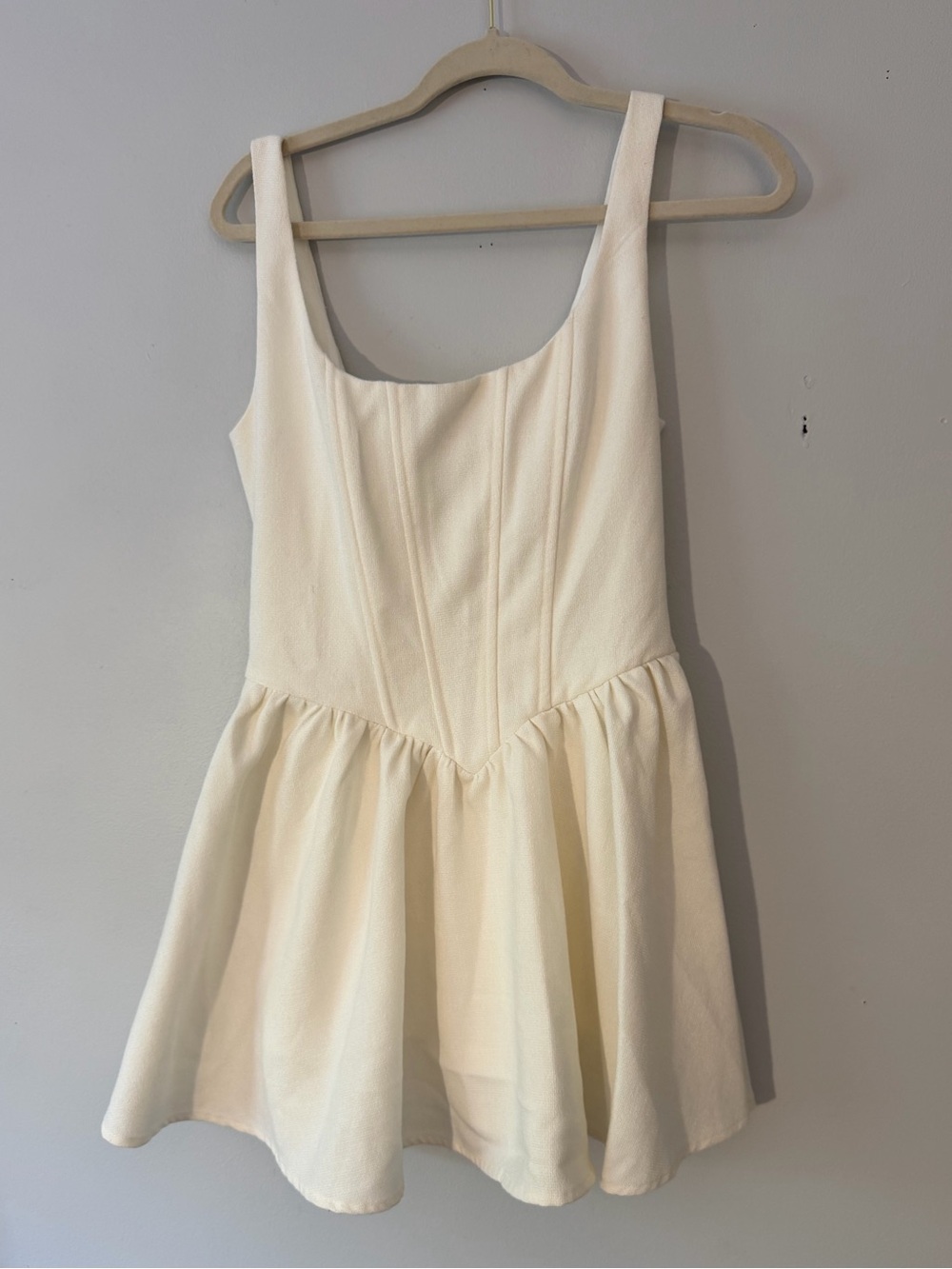 Beige Botany corset mini dress